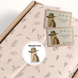 Bundle 100 thank you cards & 100 thank you stickers